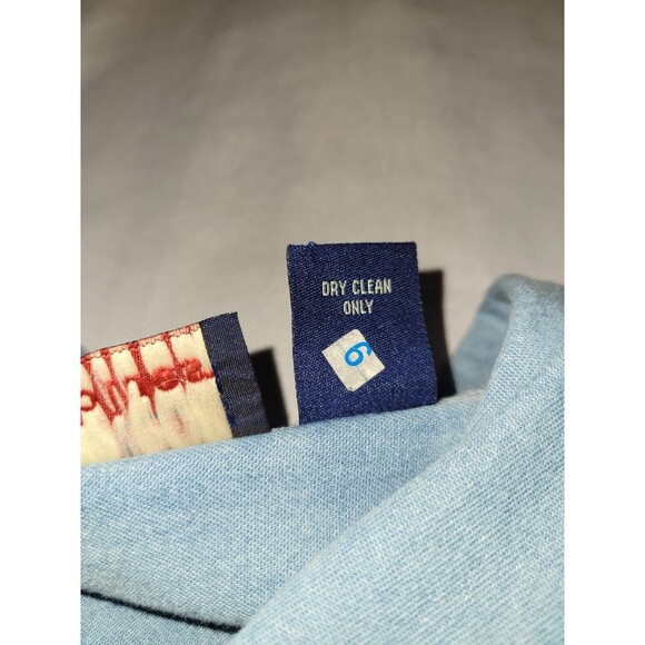 VTG Denim Button Up Blouse Top 4X Tag Embroidered Embellished Butterflies Floral - Picture 8 of 9